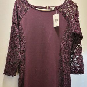Guess Paris Lace Ponte Dress